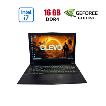 Игровой ноутбук Clevo N850EP6 / 15.6" (1920x1080) IPS / Intel Core i7-8750H (6 (12) ядра по 2.2 - 4.1 GHz) / 16 GB DDR4 / 250 GB SSD + 2000 GB HDD / nVidia GeForce GTX 1060, 6 GB GDDR5, 192-bit / WebCam б/у