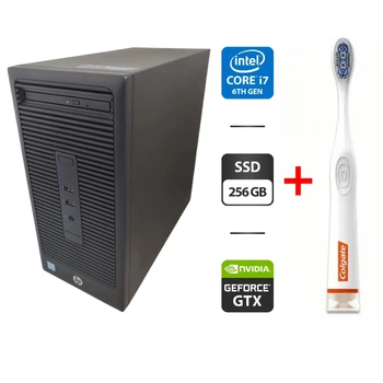 Компьютер HP 280 G2 Tower / Intel Core i7-6700 (4 (8) ядра по 3.4 - 4.0 GHz) / 16 GB DDR4 / 256 GB SSD / nVidia GeForce GTX 1050, 2 GB GDDR5, 128-bit / DVD-ROM б/у + Подарок Умная интерактивная зубная щетка Colgate Connect M1 / Bluetooth
