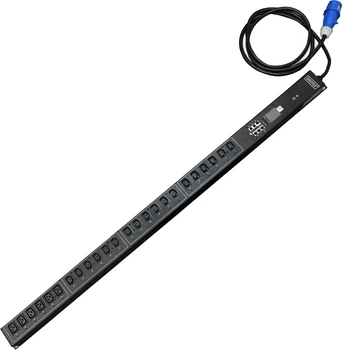 Listwa zasilająca Digitus SMART PDU Power Strip 0U, IEC 60309 32A/250V plug, 18x C13 10A/250V sockets, 6x C19 16A/250V, 32A (DN-NP2-V4-18C13-6C19)