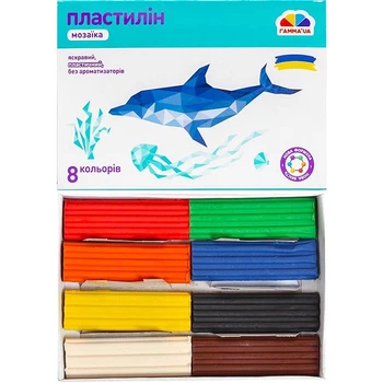 Пластилин Гамма.UA Мозайка 8 цв, 96 гр