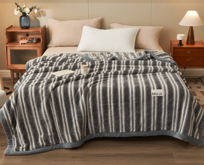Одеяло Wuyinliangpin 200×230 см gray stripe