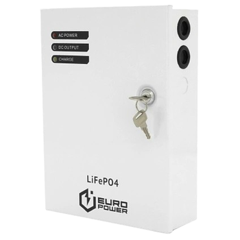 Блок безперебійного живлення EuroPower EP-UPS-1210HCU(M) 14.4В 2А з підтримкою акумулятора до 20А·ч Білий
