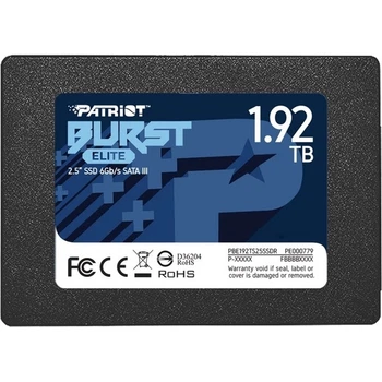Накопичувач SSD Patriot Burst Elite 2.5" 1920GB SATA III 3D NAND TLC Black (PBE192TS25SSDR)