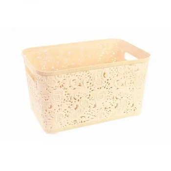 Кошик-плетінка для речей Stenson "Ажур" 18 л 29.5х40х19 см Beige (PB-584)