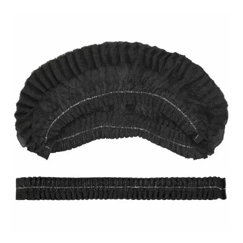 Шапочки медицинские одноразовые CEROS 10G, 100шт/уп, черные (2 резинки)