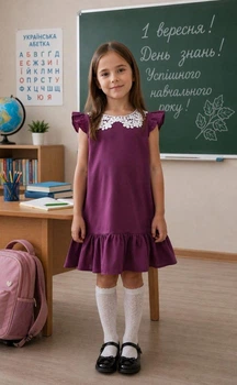 Сарафан Ластівка 22_3136 146 см сиреневый