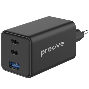 Сетевое зарядное устройство Proove Pocket GaN 65W (2Type-C+USB) black (WCPG65121201)