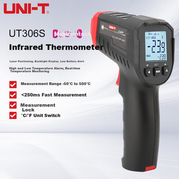 Інфрачервоний термометр UNI-T UT306S, високоточний ручний безконтактний промисловий температурний пістолет, електронний вимірювач температури
