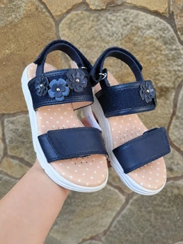 Детские босоножки для девочки Geox J Sandal Deaphne G.темно-синие 31 размер арт.J15DUI-OBCEW