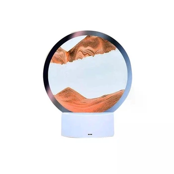 Настільна LED лампа нічник Пісочний годинник 3D "Moving Sands Capes" USB Нічний світильник