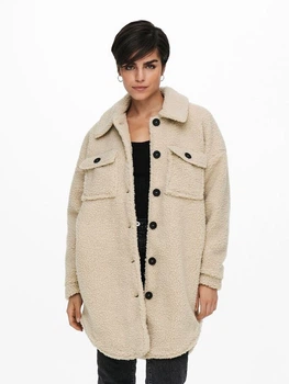Куртка ONLNEWCAMILLA TEDDY SHACKET CC OTW 15228419-Oatmea ONLY M Бежевий 15228419-OATMEAL M
