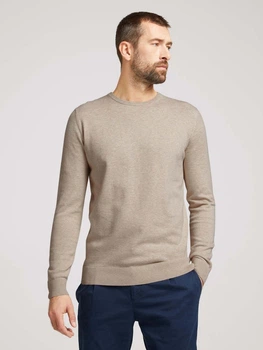 Кофта basic crew neck sweater 1027299XX1011831 Tom Tailor XXL Бежевий 1027299XX1011831 XXXL