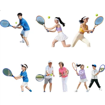 Тренажер для отскока мяча FEIERDUN FED Tennis Rebound Trainer, теннисная ракетка для начинающих, со струнами, подходит для взрослых и детей, комплект для родителей и детей.