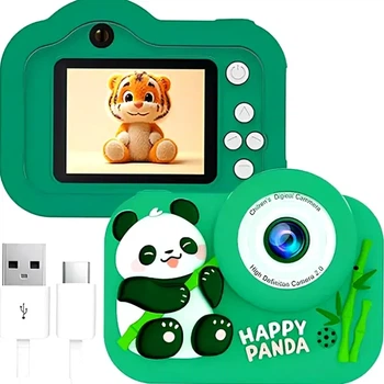 Дитячий фотоапарат FullHD 2.0" зум 10× акумулятор 400 мА·год для дітей M03 зелений