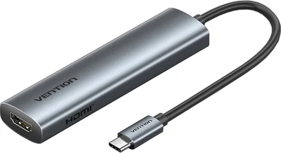 Док-станція 5-in-1 Vention USB3.0 Type-C -> HDMI 4K30Hz /USB 3.0/USB 2.0/Type-C 2.0/ PD 100W (TGLHB)
