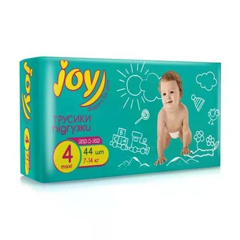 Трусики-підгузки Joy Run & Fun розмір 4 (7-14 кг), 44 шт