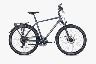 Трекінговий велосипед Unibike Explorer 2026, рама 19 дюймів, колесо 29", сірий
