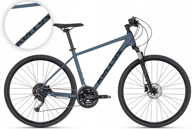 28" кросовий велосипед KELLYS PHANATIC 20 рама M 19" Steel (метал. сірий) R26
