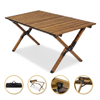 Раскладной туристический стол LEOBRO Camp Wood L LB-1067 для кемпинга