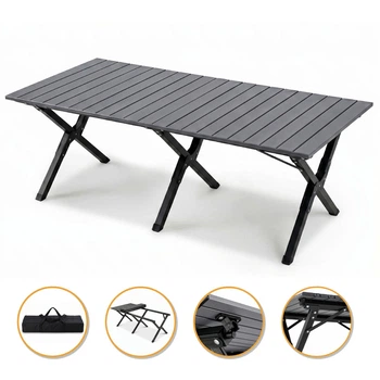 Раскладной туристический стол LEOBRO Camp Black XL LB-1070