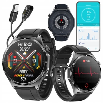 Розумний годинник ДЗВОНИТЬ вимірювання цукру ЕКГ польське меню HRV GlacierX Vital