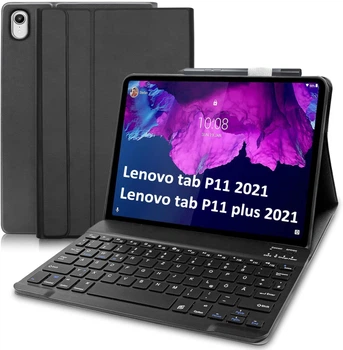 Клавіатурний чохол для Lenovo Tab P11/P11 Plus TB-J606/TB-J607 QWERTZ чорний Bluetooth знімна магнітна клавіатура