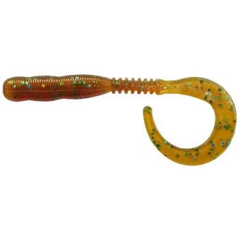 Силікон Reins Curly Curly 565 Motor Oil Green Flake (15шт/уп)
