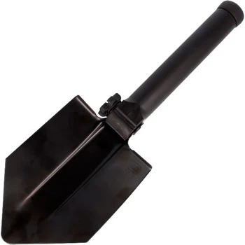 Лопата складная Glock Entrenching Tool с пилой. Без чехла. Цвет - черный