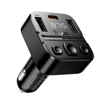 FM модулятор Bluetooth Hoco E87 черный 71048 аксесуари для авто