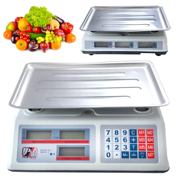 Электронные торговые весы до 50 кг с аккумулятором и сетью 220В PROMOTEC PM 5051 белый