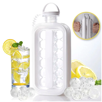 Силиконовая форма для льда 17 шариков герметичная белая для напитков ICE CUBE TRAY