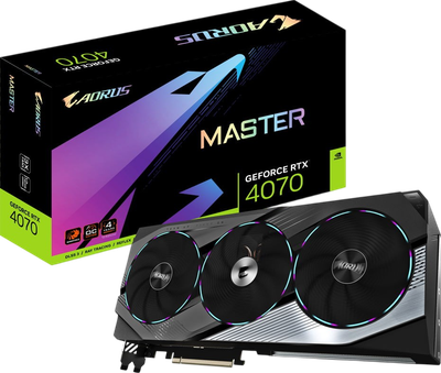 Видеокарта GeForce RTX 4070 12GB Gigabyte Aorus Master (GV-N4070AORUS M-12GD) Б/У