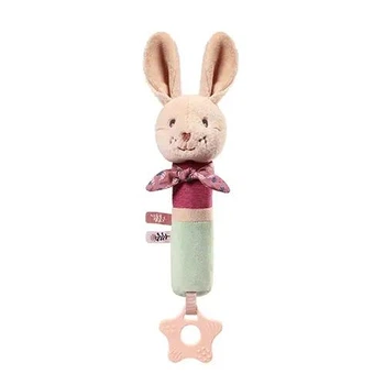 Брязкальце м'яке з пищалкою BabyOno Кролик Каро