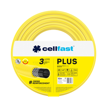 Шланг для полива Cellfast PLUS TSV 1'' 50 м – прочный, износостойкий, легкий и гибкий для полива.