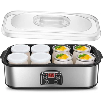 Йогуртниця з 8 баночками та кришками FOHERE (B09WVLTB58)