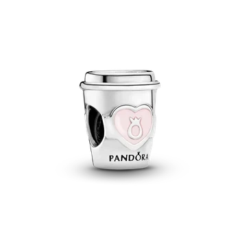 Серебряный шарм Pandora «Кофе с собой» Серебряная бусина Пандора Стаканчик кофе Take a break Coffee 797185EN160