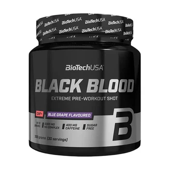 Предтренировочный комплекс Black Blood CAF+ BioTech, синий виноград, 330 г