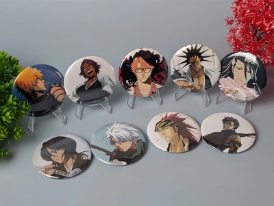 Набор значков Bleach (Блоч) 9 шт — 58 мм