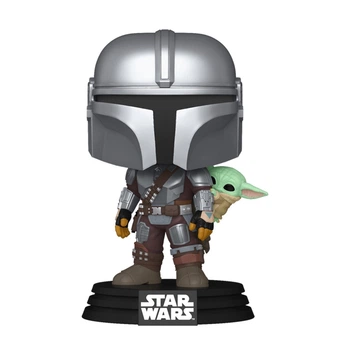 Игровая фигурка Funko POP! серии Мандалорец - Мандалорец с Грогу на спине