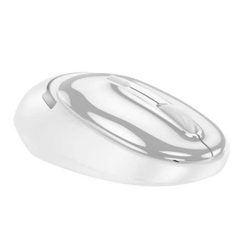 Компьютерная мышь Hoco GM34 беспроводная Bluetooth 3.0+5.2/USB 2.4 ГГц 4 кнопки 800–1600 DPI Бело-серая (GM34)