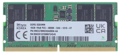 Оперативная память SK Hynix 16GB SODIMM DDR5 4800MHz (HMCG78MEBSA095N) Б/У