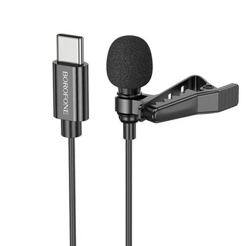 Микрофон Borofone BFK11 Type-C черный с подключением через USB-C (BFK11)