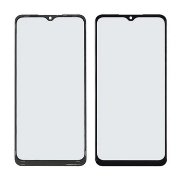 Стекло тачскрина Samsung Galaxy A12 черное с олеофобным покрытием закаленное (A125)