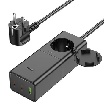 Зарядний пристрій Hoco NS4 USB/2 Type-C PD 65W чорний (NS4)