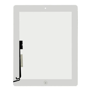 Тачскрин Apple iPad 4 белый стекло с кнопкой Home (A1458/A1459)