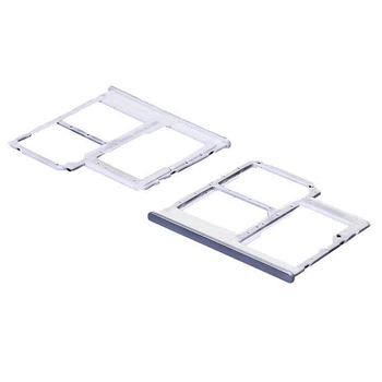 Держатель для SIM карты Samsung A315/A415 Galaxy A31/A41 Prism Crush White серебристый