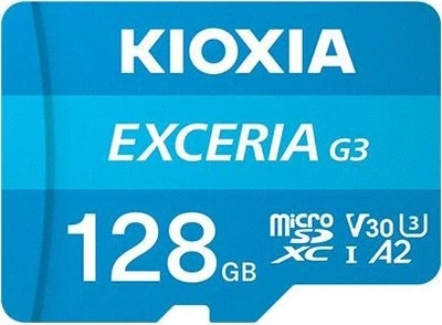 Карта пам'яті Kioxia EXCERIA G3 microSDXC 128GB Class 10 UHS-I U3 V30 (LMEX3L128GG2)