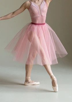 Спідниця шопенка JULIET, 2 шари тюль, pink, S