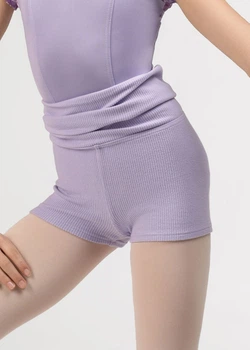 Шорти розігрівочні MILLIE JUNIOR з відворотом rayon rib knit, lilac, 146см