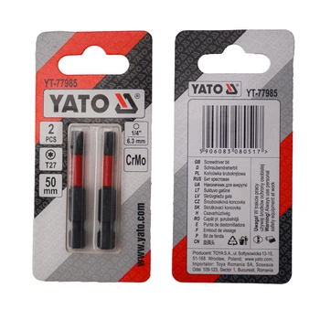Біти YATO TORX T27 x 50 мм HEX 1/4" Cr-Mo 2 шт YT-77985